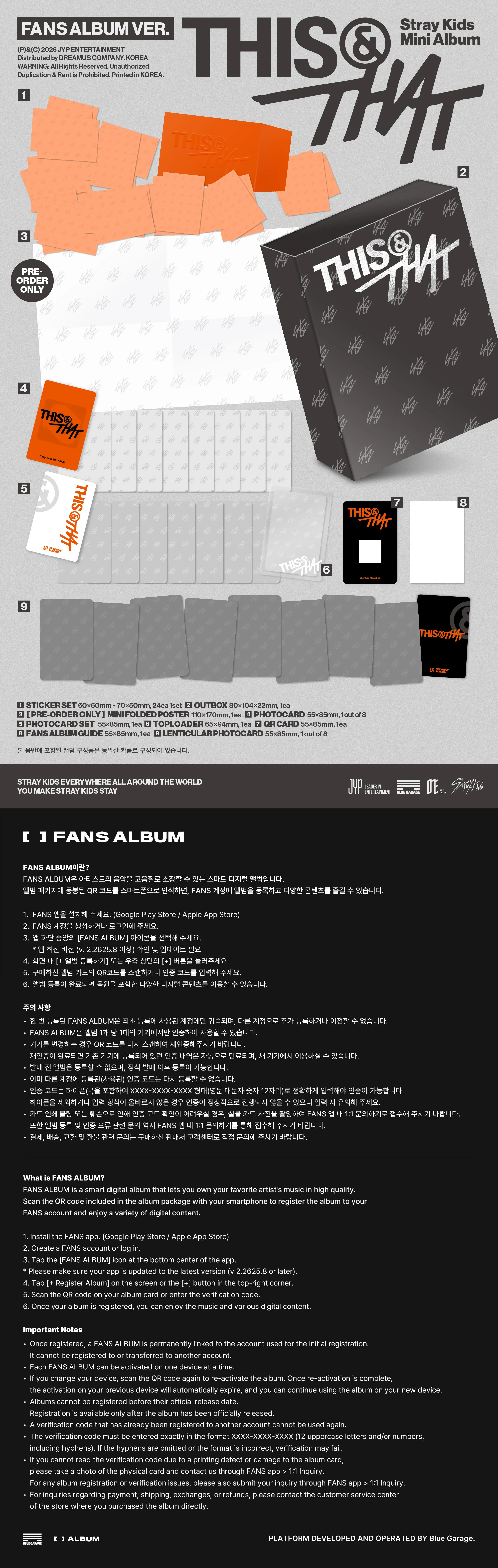 Stray Kids – THIS & THAT FANS ALBUM Ver. Apple Music Gift preorder zestaw albumowy