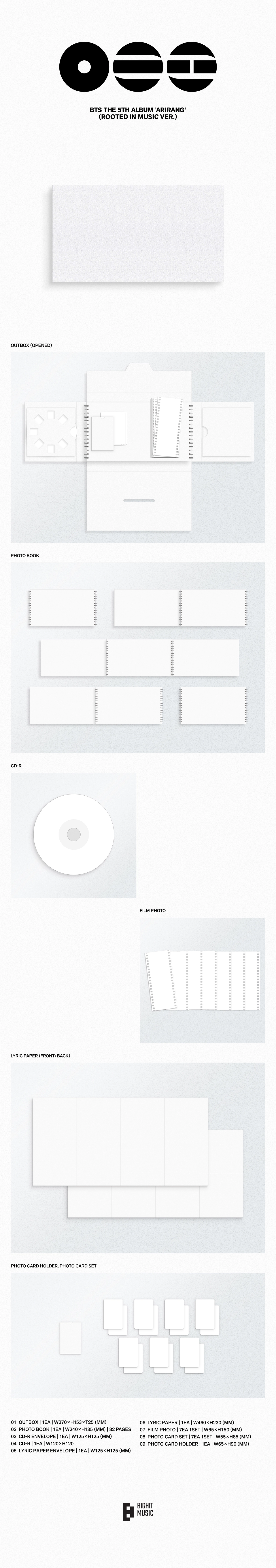 BTS ARIRANG Weverse Albums WEVERSE POB – zestaw albumowy