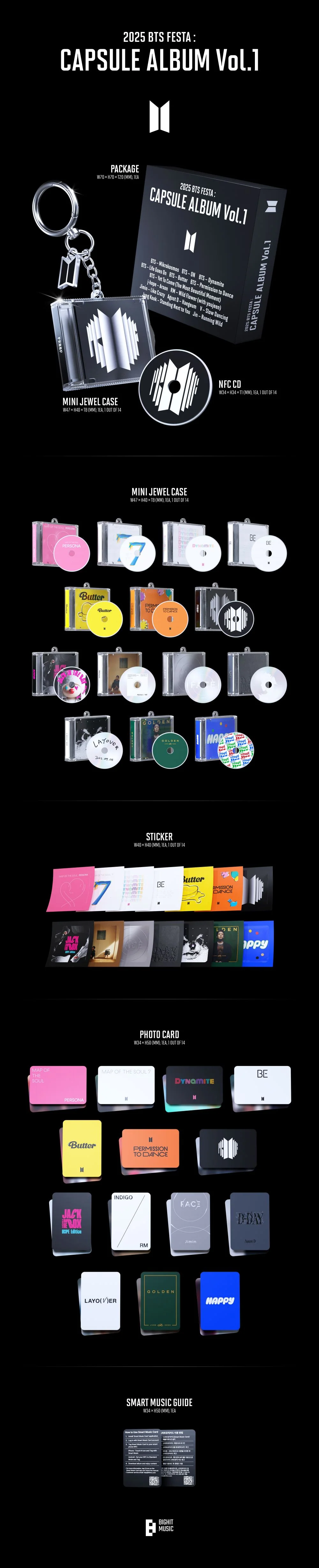 BTS – 2025 BTS FESTA Capsule Album – zestaw