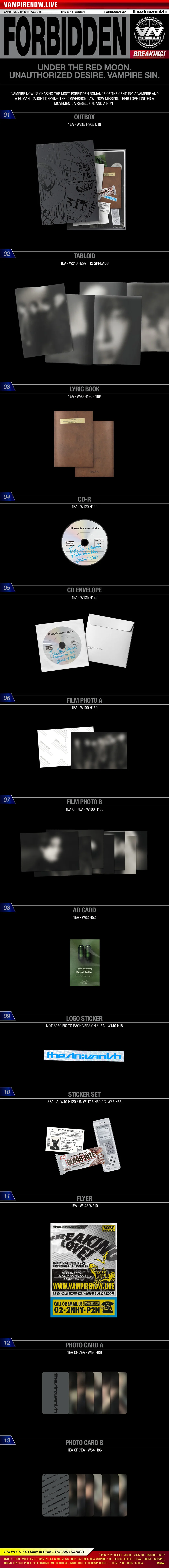 ENHYPEN – THE SIN VANISH Aladin POB – zestaw albumowy