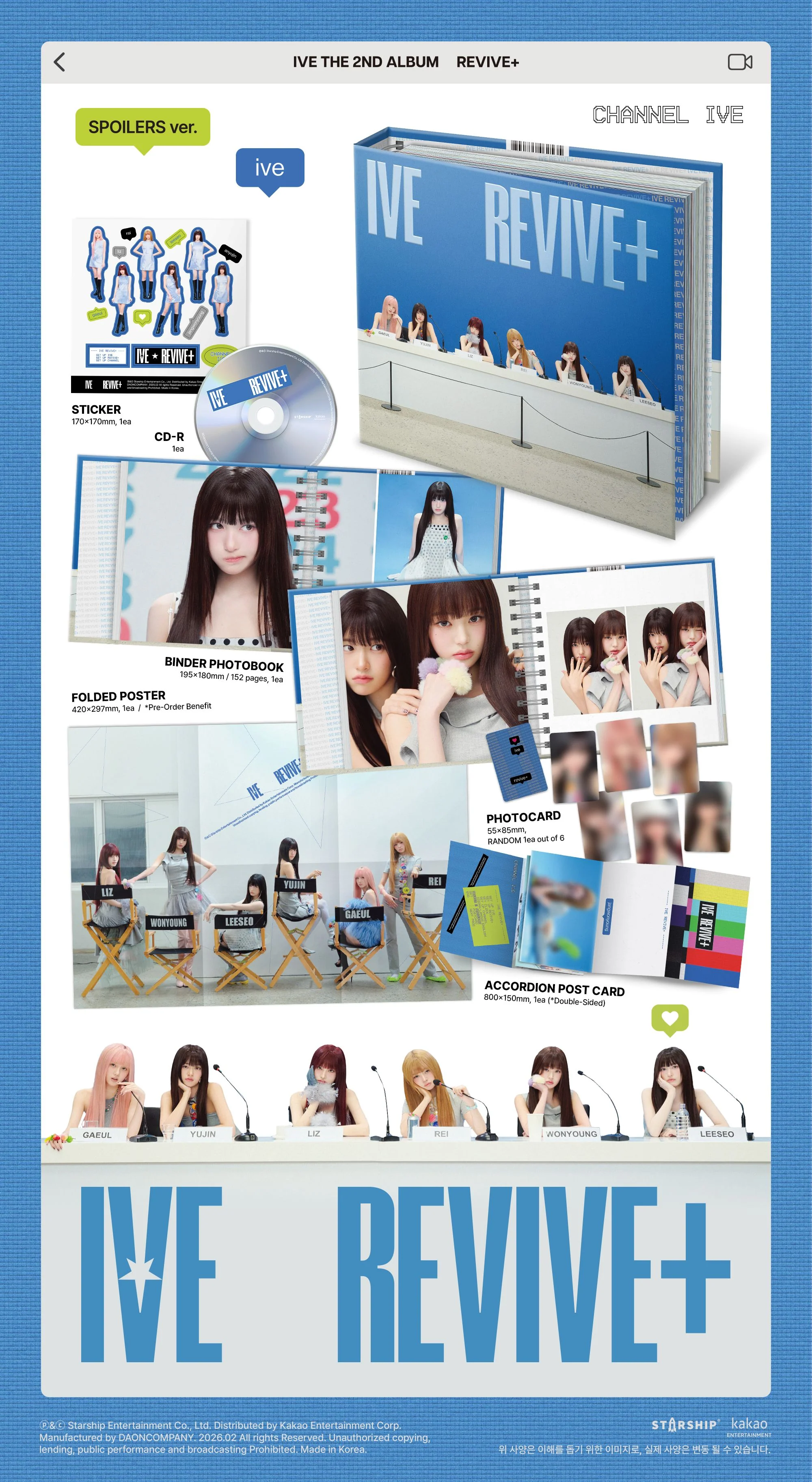 IVE REVIVE+ SPOILERS ver. zawartość albumu
