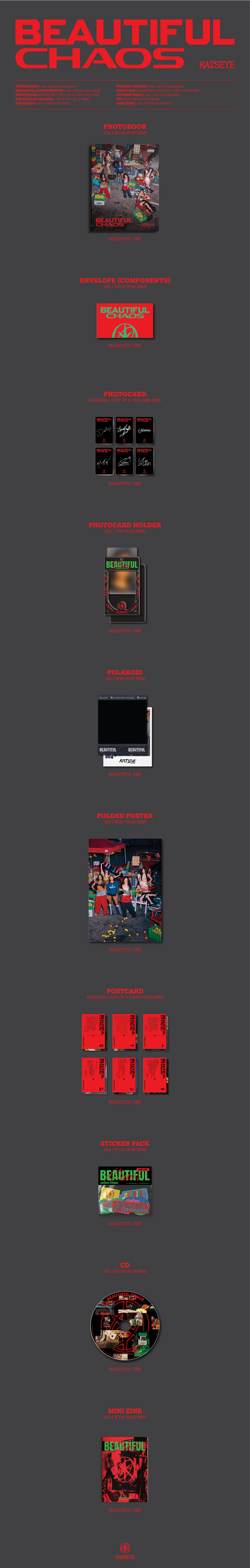 KATSEYE BEAUTIFUL CHAOS zawartość albumu