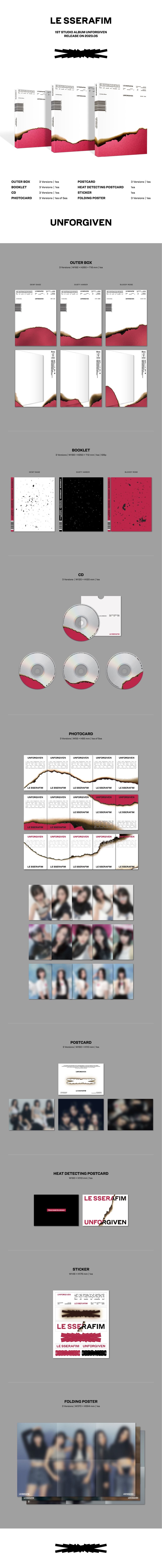 LE SSERAFIM UNFORGIVEN zawartość albumu