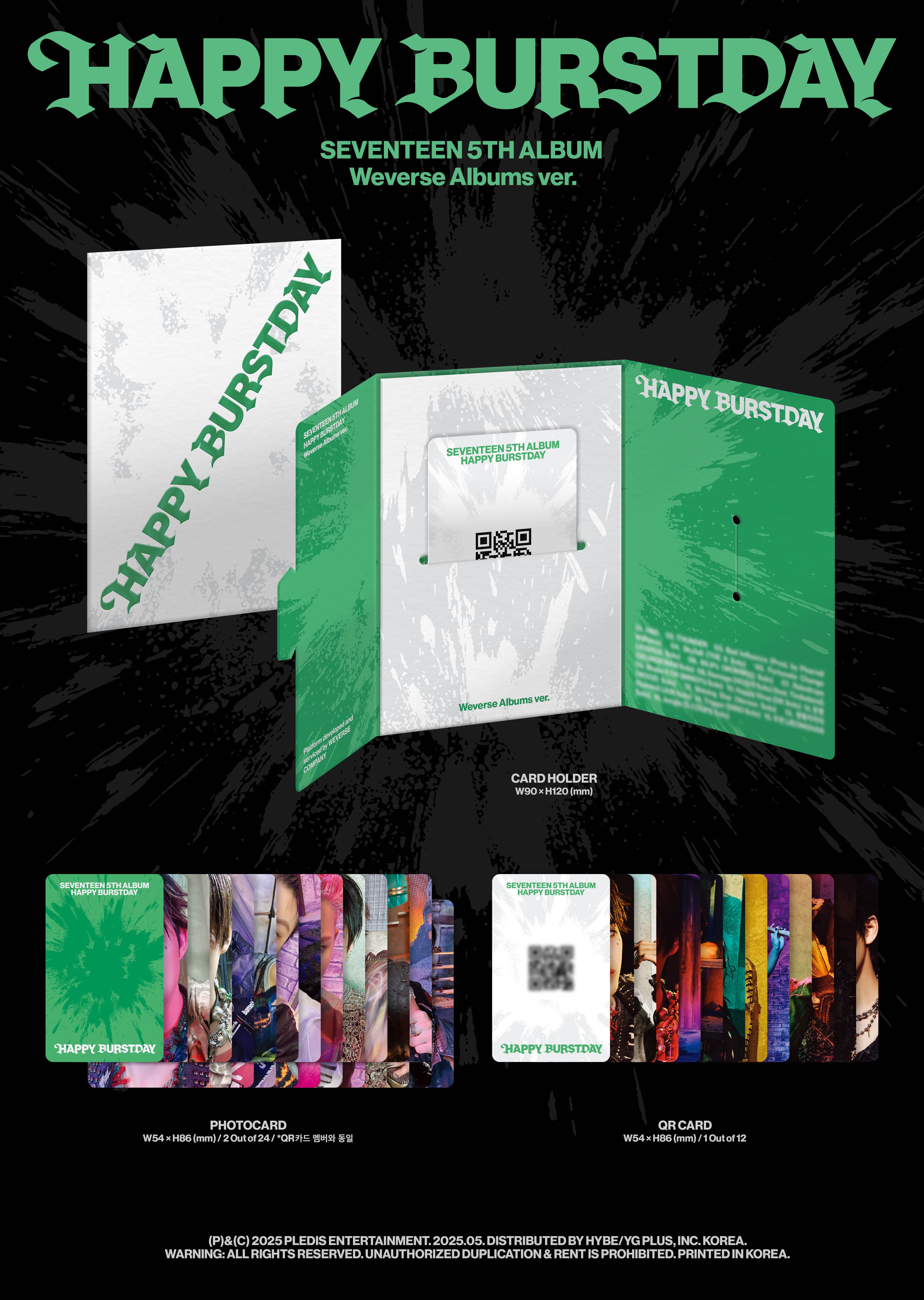 SEVENTEEN – HAPPY BURSTDAY Weverse Albums – zestaw albumowy