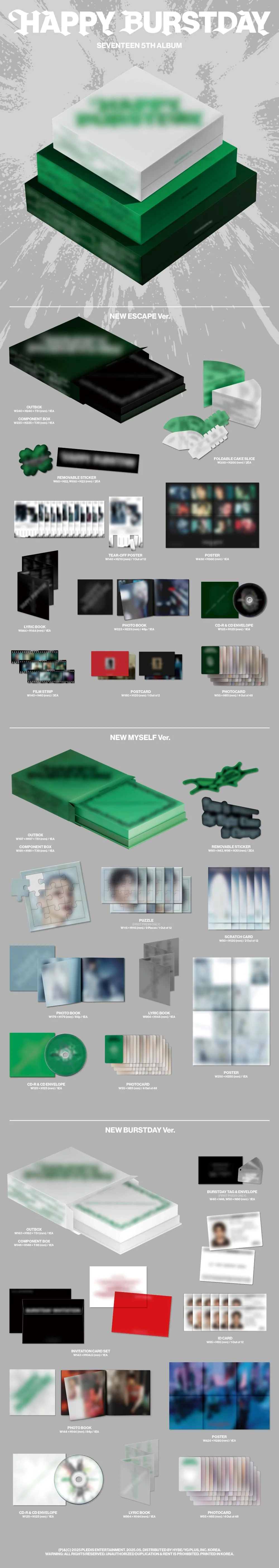 SEVENTEEN – HAPPY BURSTDAY – zestaw albumowy